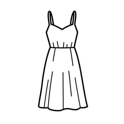 X-Patrón de corte Vestido