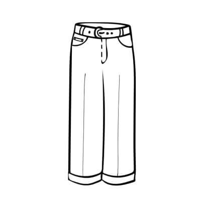 X-Patrón de corte Pantalón