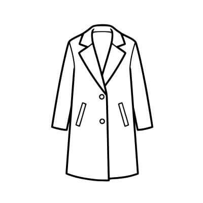 X-Patrón de corte Abrigos y chaquetas