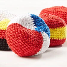 X-Tejer hacky sacks a crochet