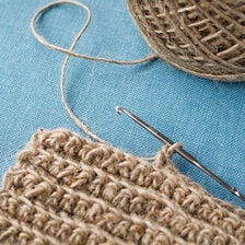 X-Esponja lavaplatos tejida a ganchillo