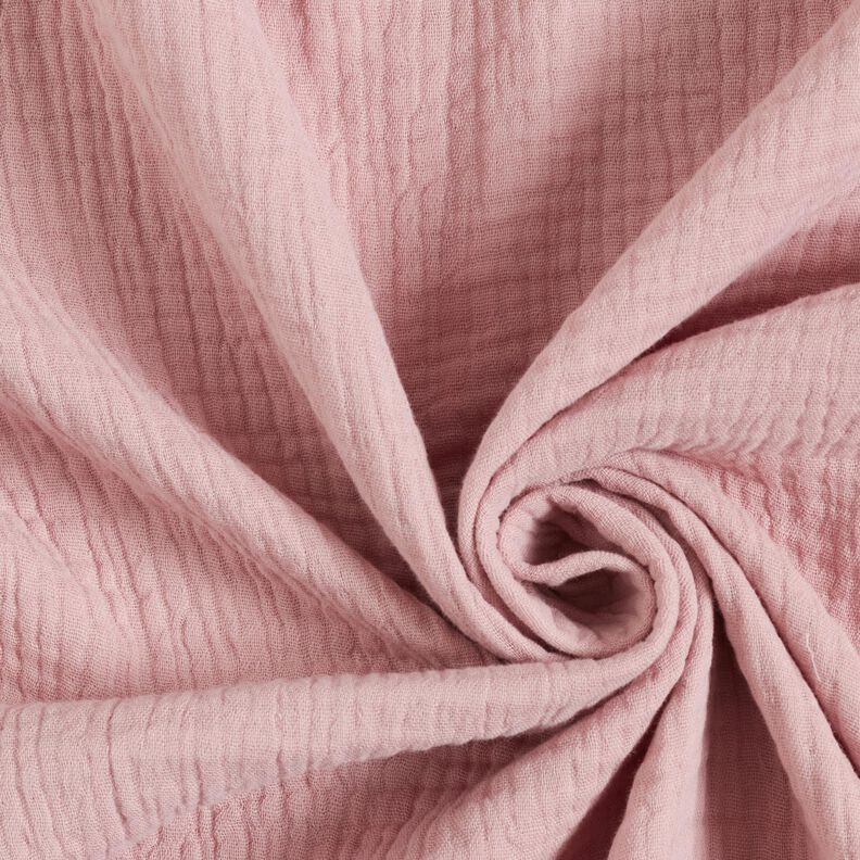 GOTS Muselina de algodón de tres capas – rosa viejo claro,  image number 4