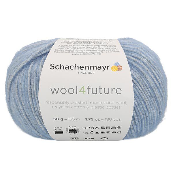 Wool4future, 50g (0052) | Schachenmayr – azul baby,  image number 2