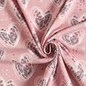 Tela de jersey de algodón Corazones leopardo – rosa viejo claro,  thumbnail number 3