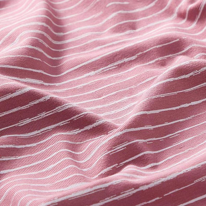 Tela de jersey de algodón Rayas Skribbel – rosa antiguo,  image number 2
