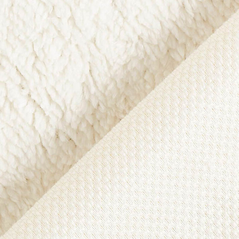 Piel sintética Tela de peluche – blanco lana,  image number 3