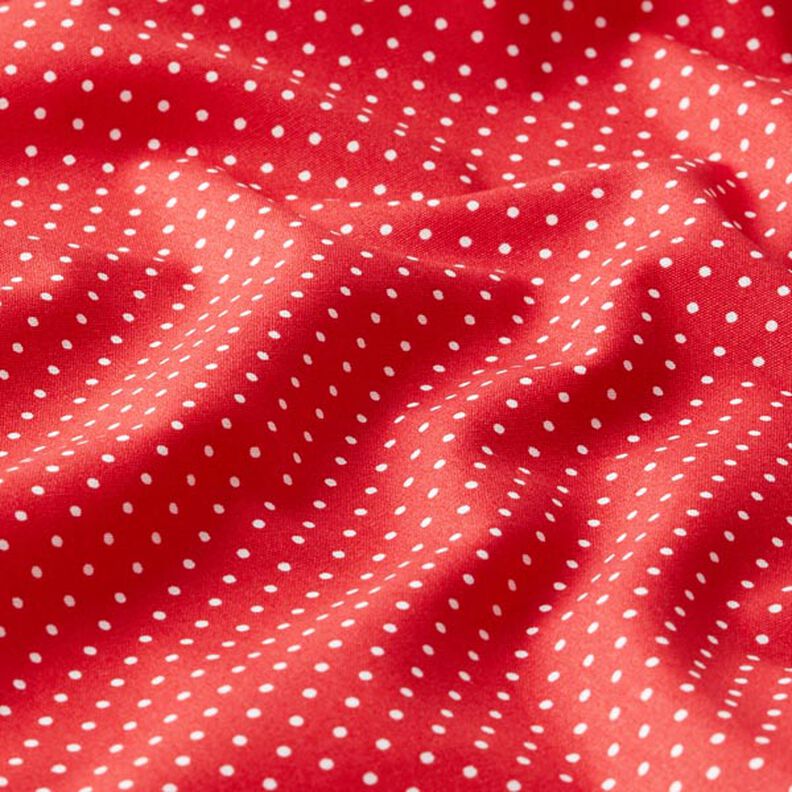 Popelina de algodón puntos pequeños – rojo/blanco,  image number 2