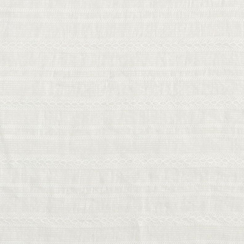 Material de blusa ligera con rayas transparentes – blanco,  image number 1