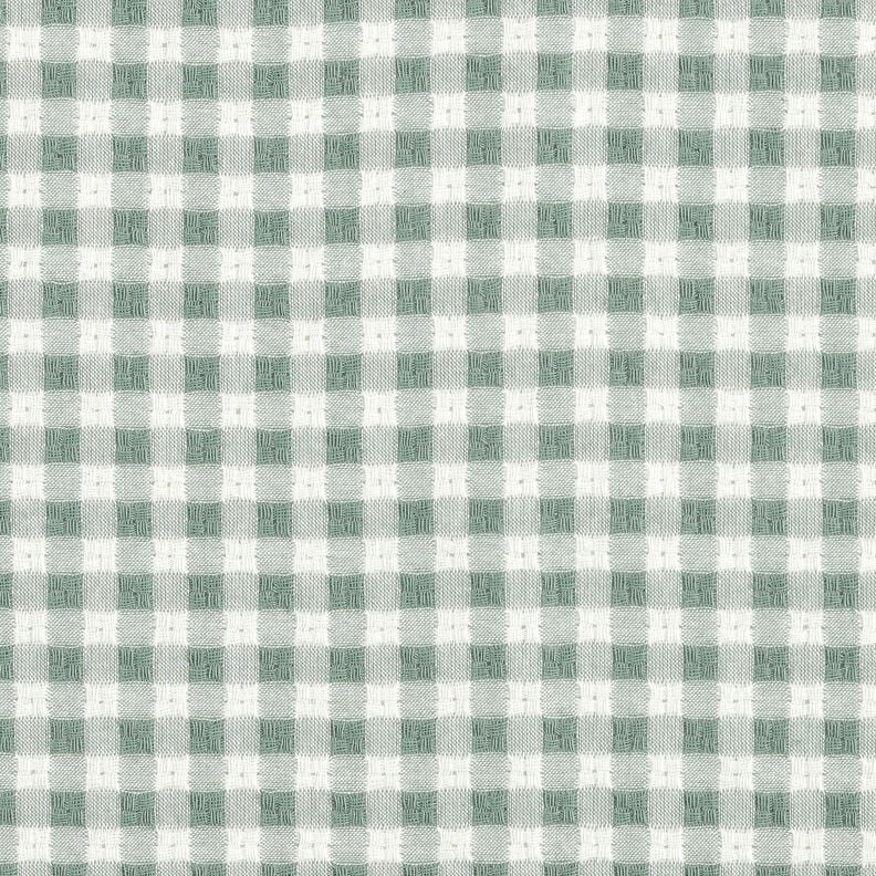 Tela de algodón con estructura a cuadros – blanco/caña,  image number 1