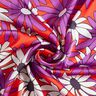 Satín con flores expresivas – naranja/rojo lila,  thumbnail number 3