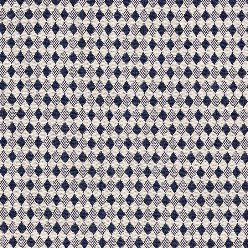 Tela de jersey romaní Rombos mini – beige claro/azul marino,  image number 1