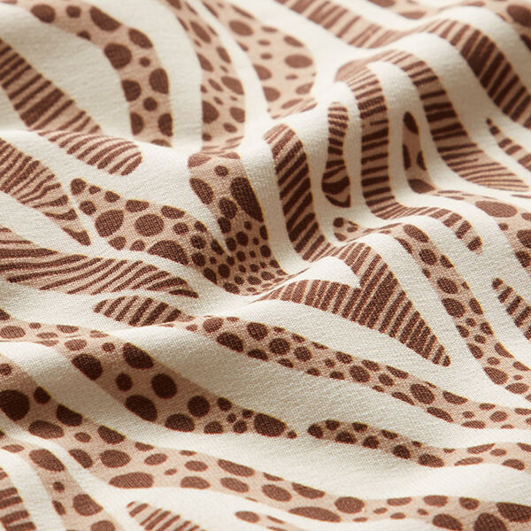 GOTS Felpa francesa veraniega Cebra | Tula – beige claro/marrón oscuro,  image number 2