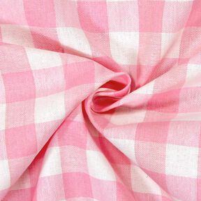 Tela de algodón Cuadros vichy 1,7 cm – rosa/blanco, 