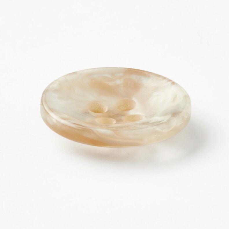 Botón de 4 agujeros jaspeado [Ø 15 mm] – crema/beige,  image number 2