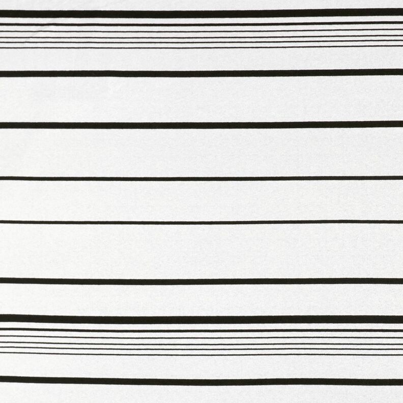 Punto jacquard rayas irregulares &ndash; blanco lana/negro,  image number 1