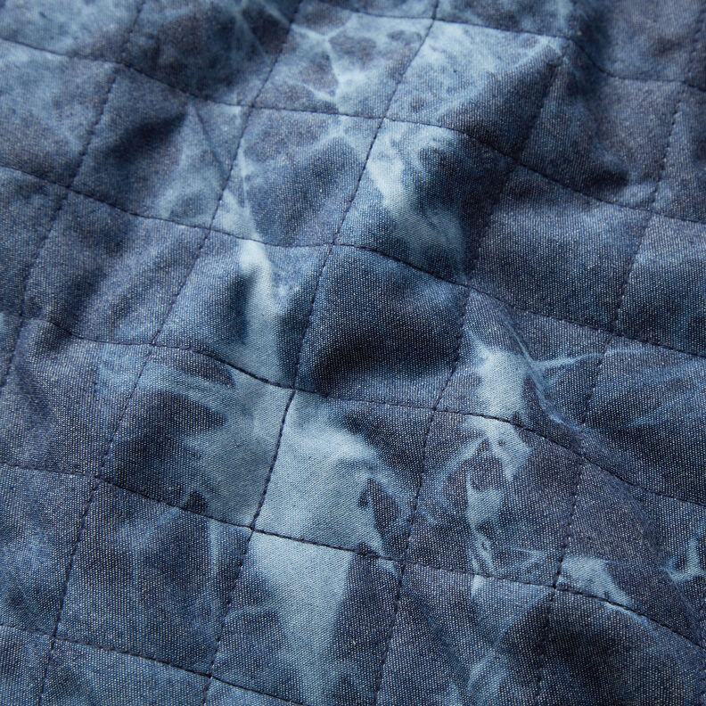 Tejido acolchado chambray teñido anudado – azul vaquero,  image number 2