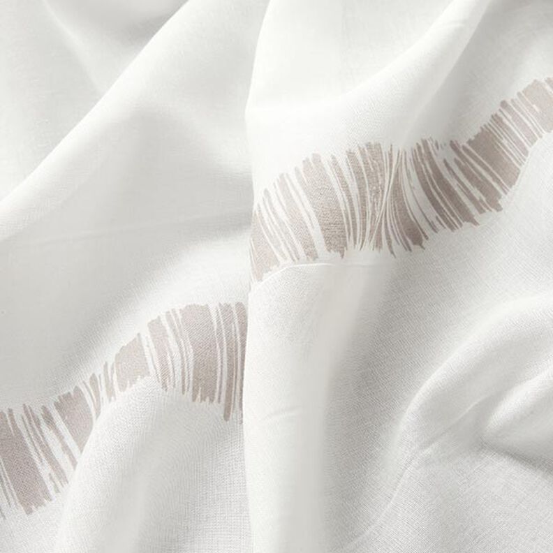 Tela para cortinas Voile líneas delicadas 295 cm – gris seda/marfil,  image number 2