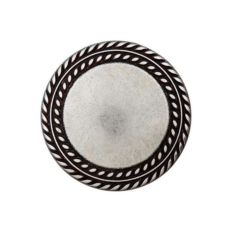 Botón metálico Ojal – plata antigua metálica,  image number 1