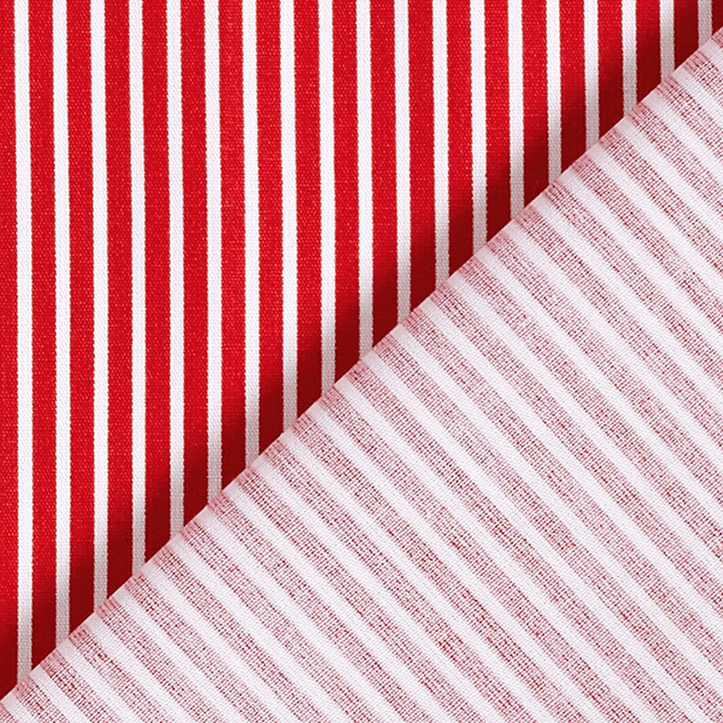 Popelina de algodón Rayas – rojo/blanco,  image number 4