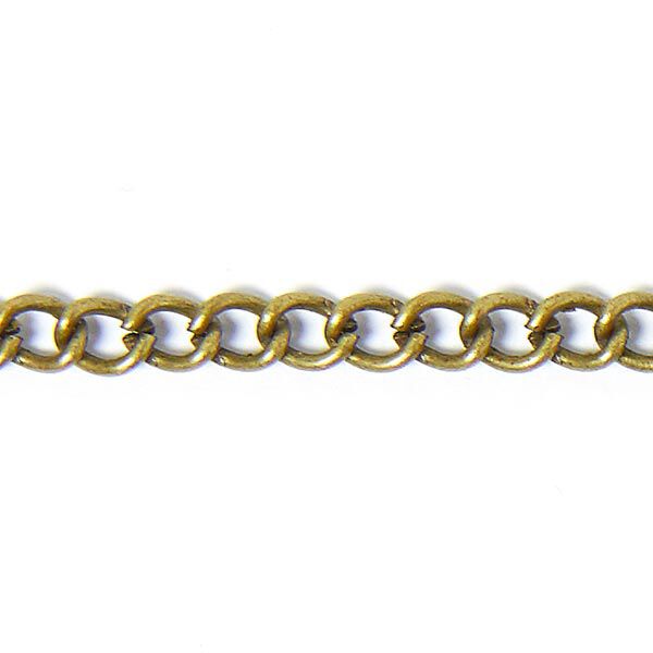 Cadena de eslabones [3 mm] – oro vecchio metallica antiguo,  image number 1