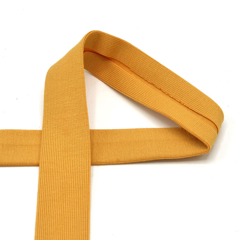 Cinta al biés Tela de jersey de algodón [20 mm] – amarillo curry,  image number 1