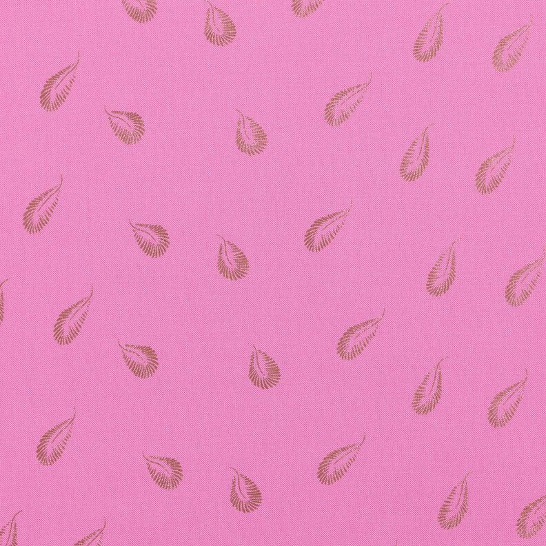 Tela de viscosa con estampado de plumas – pink,  image number 1