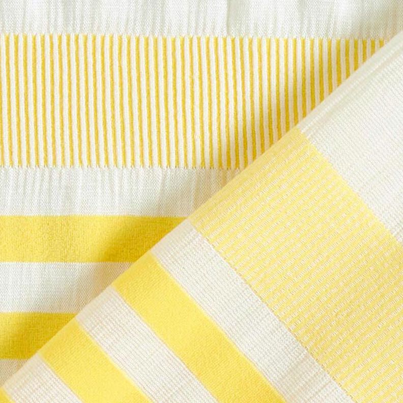 Tela de jersey de viscosa Estrellado – blanco/amarillo limón,  image number 5