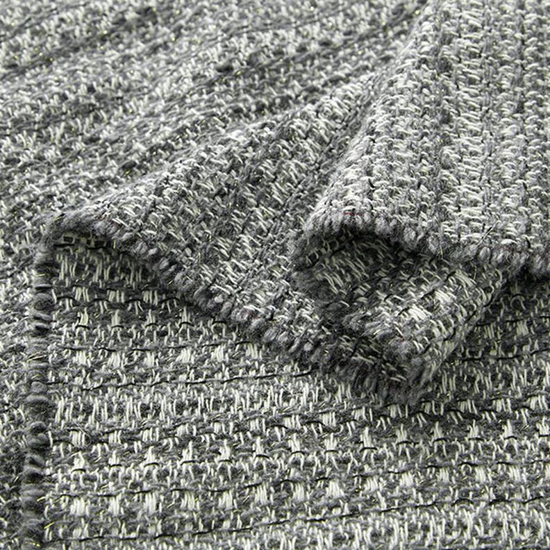 Mezcla de lana virgen lúrex melange – plata antigua,  image number 3