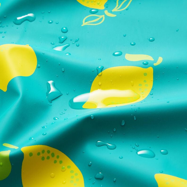 Tela de chubasquero Limones – menta/amarillo limón,  image number 6