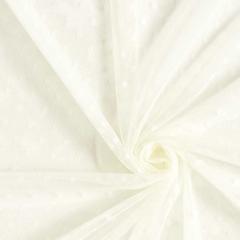 Malla fina con lunares – blanco lana,  image number 4