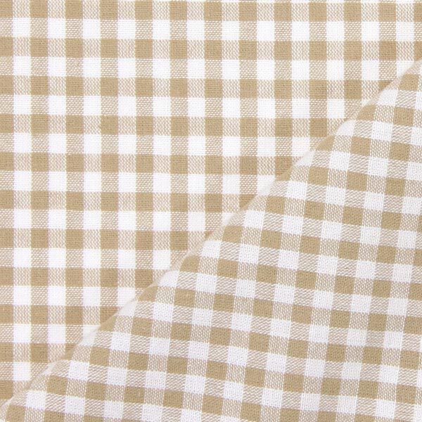 Tela de algodón Vichy - 0,5 cm – marrón claro,  image number 3