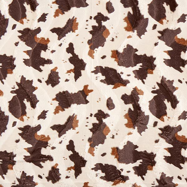Imitación de piel de animal vaca – marrón/blanco,  image number 1