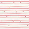 Tela de jersey de algodón Rayas y corazones – blanco lana/rosa antiguo,  thumbnail number 1