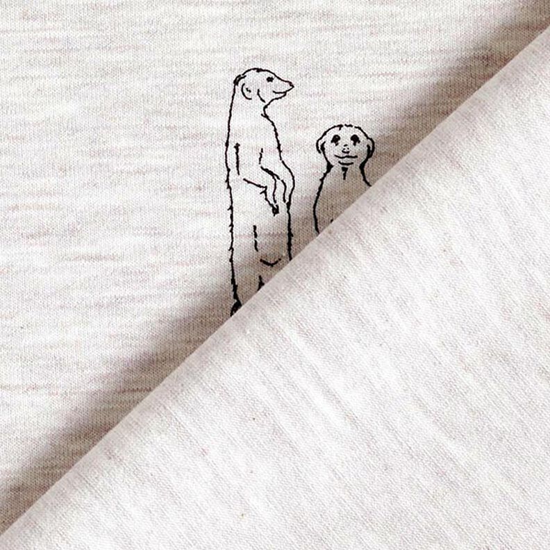 Tela de jersey de algodón Suricata – naturaleza,  image number 5