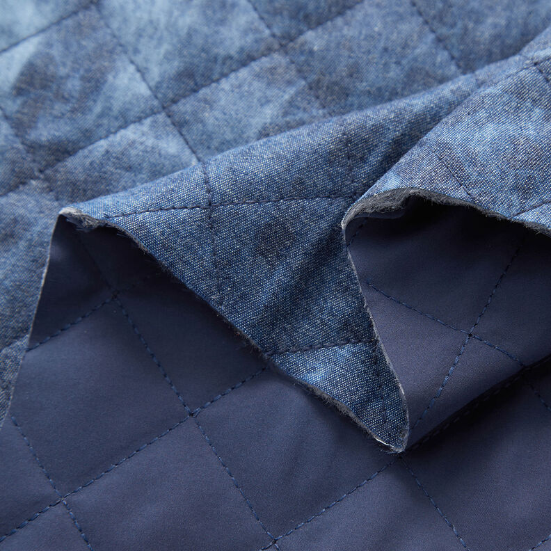 Tejido acolchado chambray teñido anudado – azul vaquero,  image number 3
