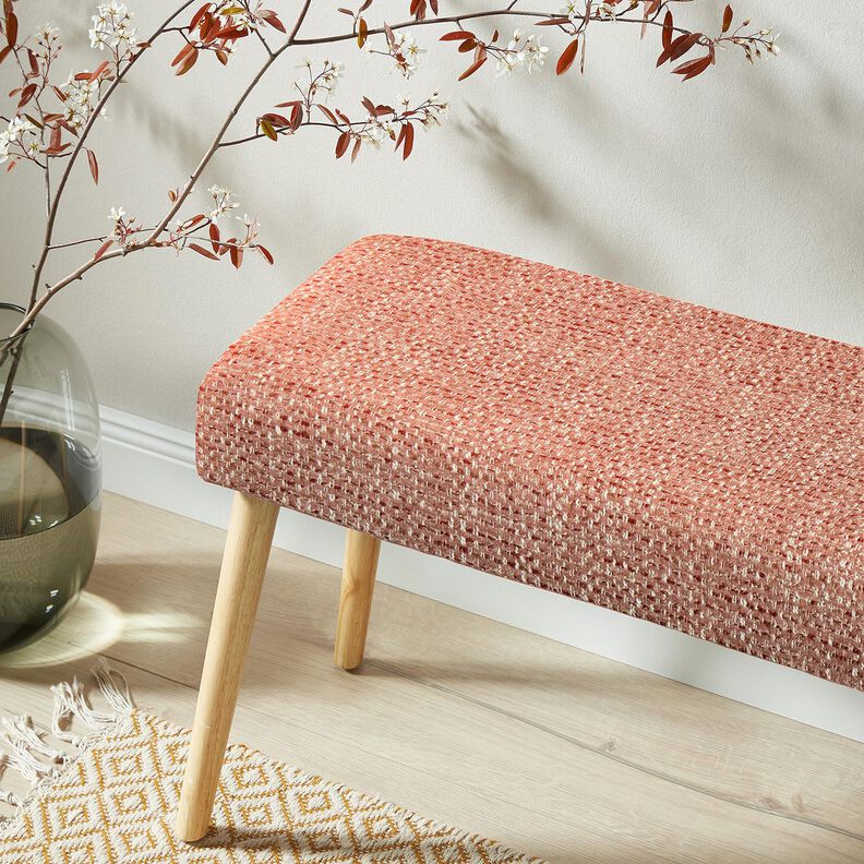 Tela de tapicería Estilo bouclé colorido – rosa antiguo/crema,  image number 5