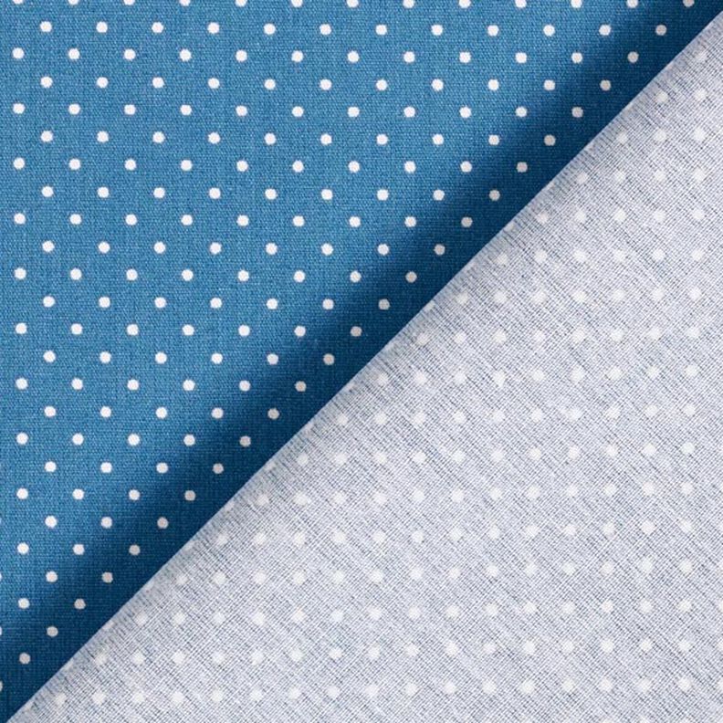 Popelina de algodón puntos pequeños – azul vaquero/blanco,  image number 6