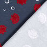 Tela de jersey de algodón Conchas Metálico – azul negro/rojo,  thumbnail number 6