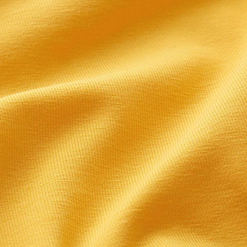 Tela de jersey de algodón Uni mediano – amarillo sol,  image number 4