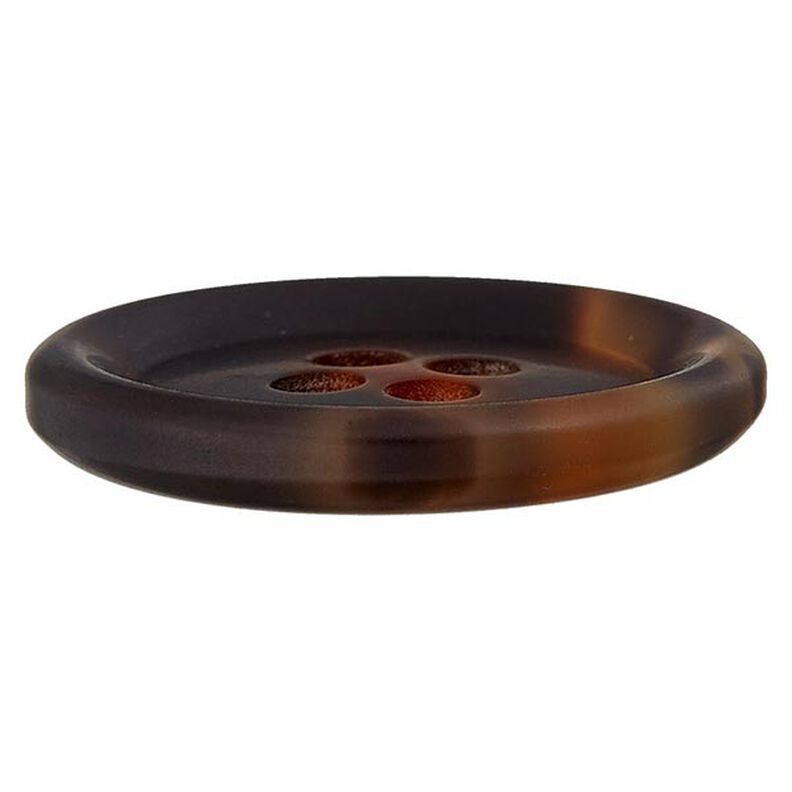Botón de poliéster 4 agujeros – marrón oscuro,  image number 2