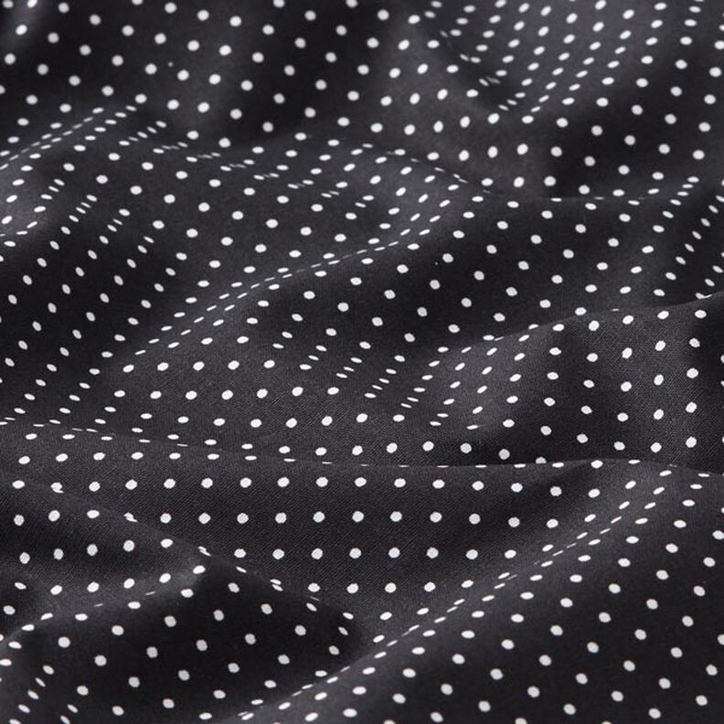 Popelina de algodón puntos pequeños – negro/blanco,  image number 2