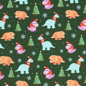 Felpa francesa veraniega Dinosaurio bebé navideño | Glitzerpüppi – verde oscuro/chili, 