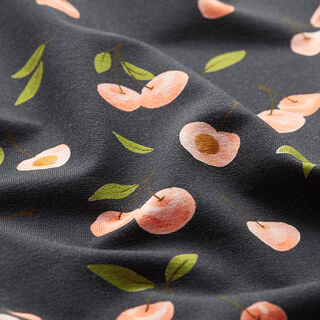 Tela de jersey de algodón Cerezas Impresión digital | Poppy – azul marino, 