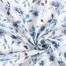 Tela viscosa Dobby con estampado digital de flores acuarela – marfil/azul vaquero claro,  thumbnail number 3