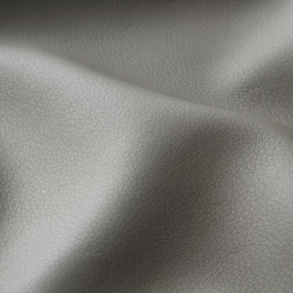 Tela de tapicería imitación de piel apariencia natural – gris – Muestra,  image number 2