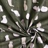 Tela de jersey de algodón orgánico Zorro de las nieves y marmota Impresión digital – pino oscuro,  thumbnail number 3
