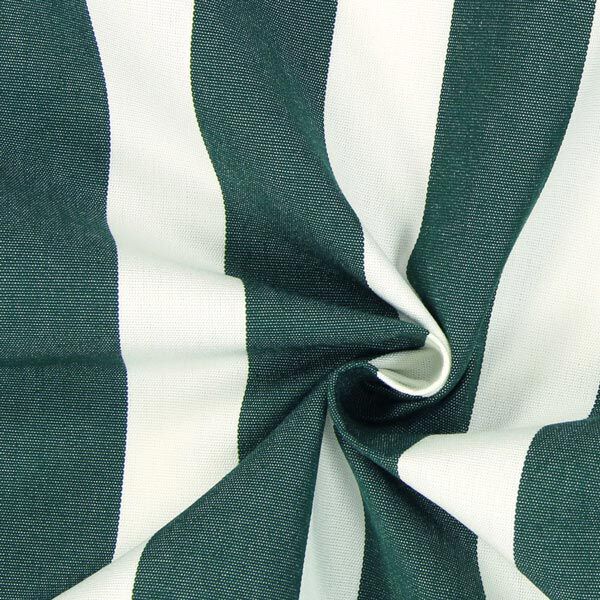 Telas para exteriores Acrisol Listado – blanco lana/verde oscuro,  image number 2