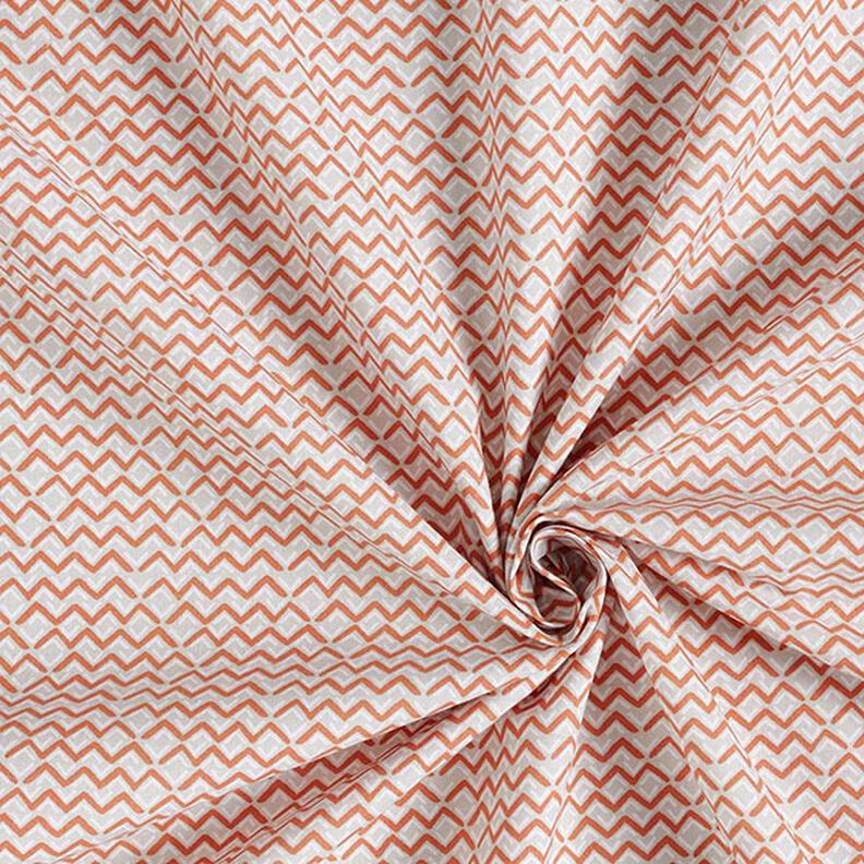 Tela de algodón Cretona Zigzag étnico – terracotta,  image number 3