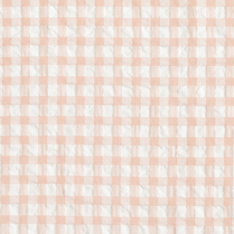 Seersucker con cuadros vichy grandes – blanco/rosa viejo claro,  image number 1