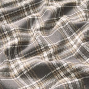 Franela de algodón Cuadros – gris/blanco, 